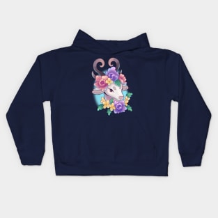 floral deer Kids Hoodie